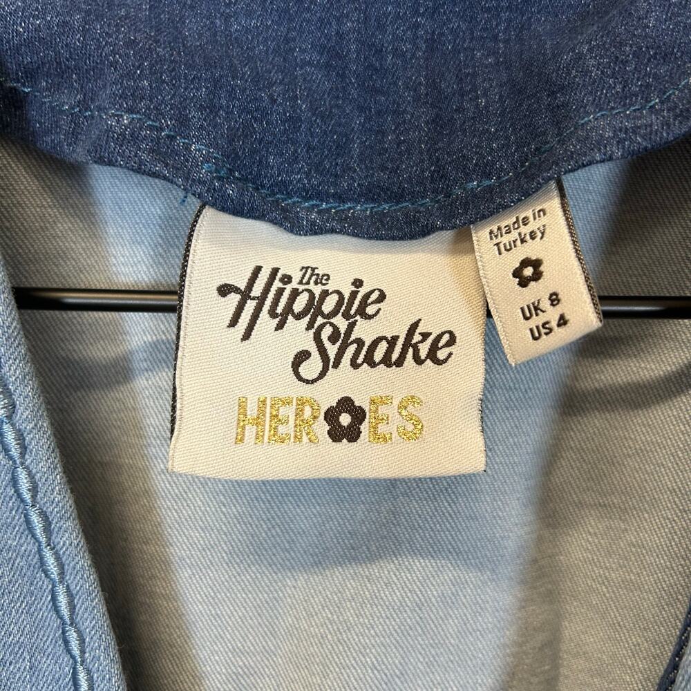 The Hippie Shake Denim 2 Tone Dress Vest Heroes Layering piece Women’s Size 4 - Picture 4 of 9